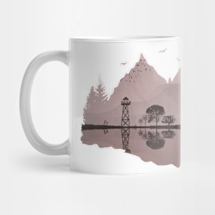 Pink Sunset By the Lake Mug